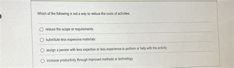 which of the following is not a recommended way to reduce ef.